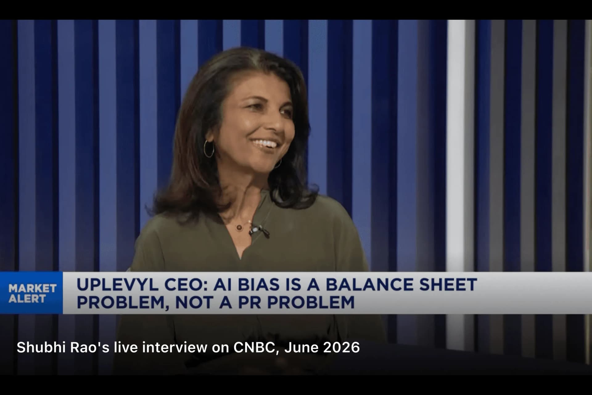 Shubhi Rao's live interview on CNBC, June 2026